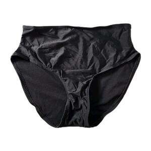 SPANX Assets Swim Briefs Size XL Jet Black Full Coverage Tummy Taming Power